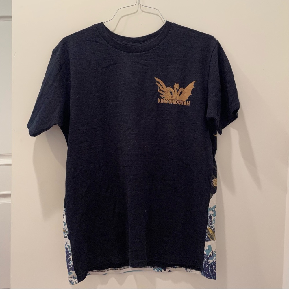 Godzilla T-Shirt King Ghidorah Ukiyoe Japanese Traditional Japan Limited Black